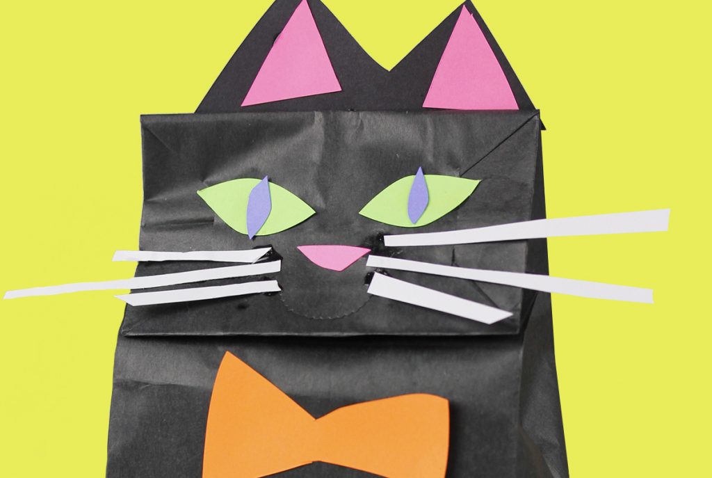 Black Cat Paper Bag Puppet