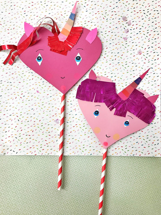 DIY Unicorn Valentine Wands