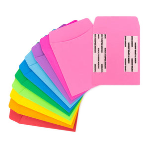 Colored Library Pockets, Self-Adhesive, 3.5 In x 4.875-Inch