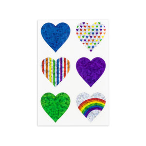 Holographic Heart Stickers