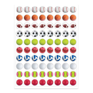 1/2" Sports Balls Stickers