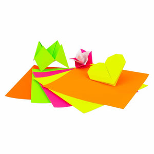 Fluorescent Paper Origami Squares - 6.75-Inch