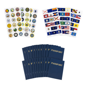 United State Flag and Seal Stickers - All 50 States