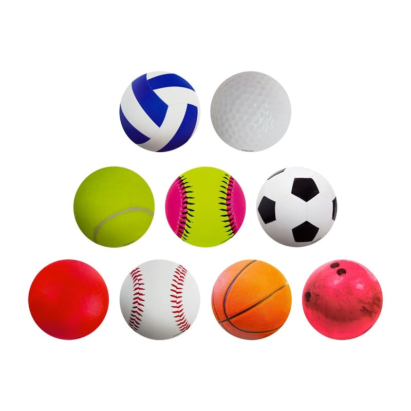 Sports Ball Accents, 6-Inch, 30 Pcs.