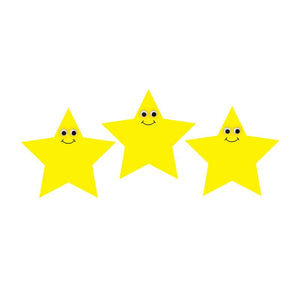 Happy Yellow Star Accents, 7-Inch, 30 Pcs.