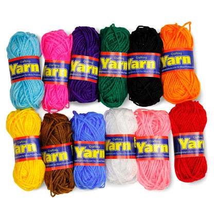 Yarn- 12 Assorted Colors