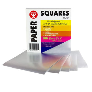 Matte Silver Paper Squares- 5"- 100 ct.