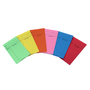 Library Cards, Assorted Colors