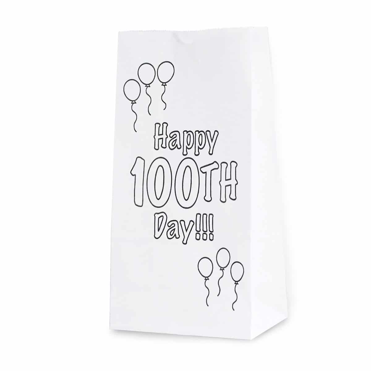 Happy 100th Day Paper Bags