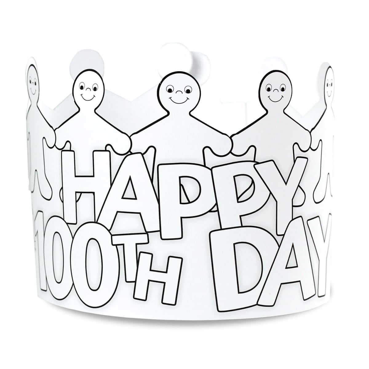 Happy 100th Day Crowns, 24 Ct.