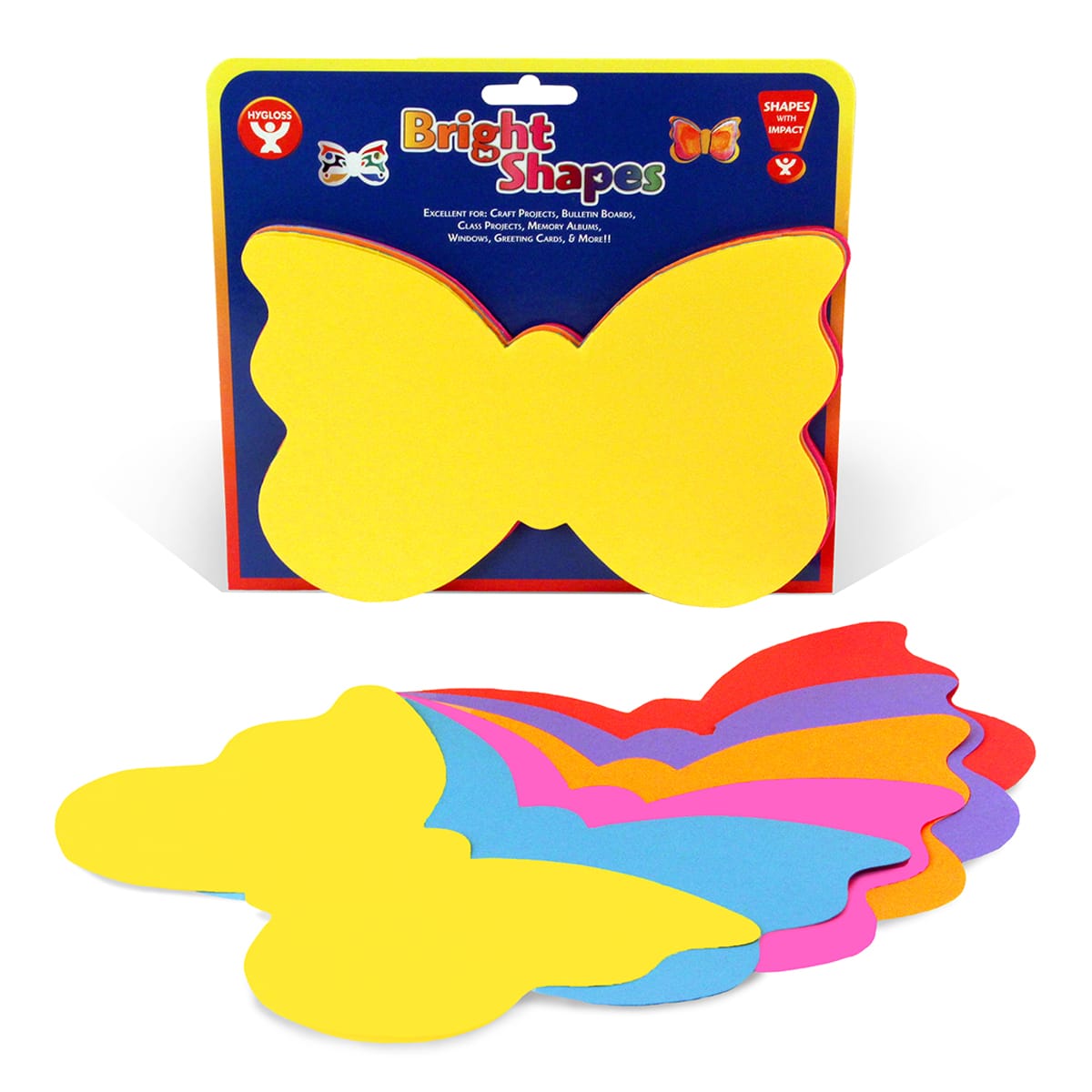 Bright Shapes - 8" Butterfly Asst. Colors