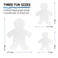 White People Shape Cut-Outs, 3 Assorted Sizes, Cardstock, 75 Pcs.