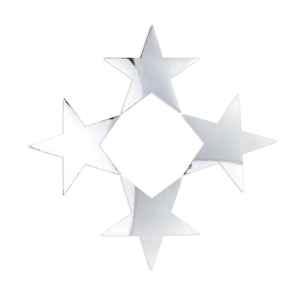 Silver Mirror Star Cut-Outs, 6-Inch, 10 ct.