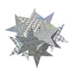 Silver Holographic Star Cut-Outs, 6-Inch, 10 Pcs.