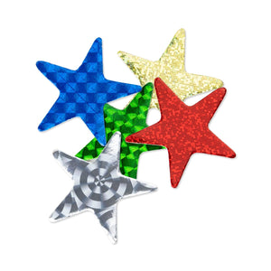 Holographic Stars – 2-Inch – Assorted – 30 ct.