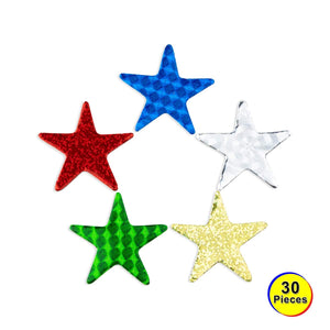 Holographic Stars – 2-Inch – Assorted – 30 ct.