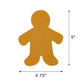 Gingerbread Men Cut-Outs, 5-Inch, 24 Pieces