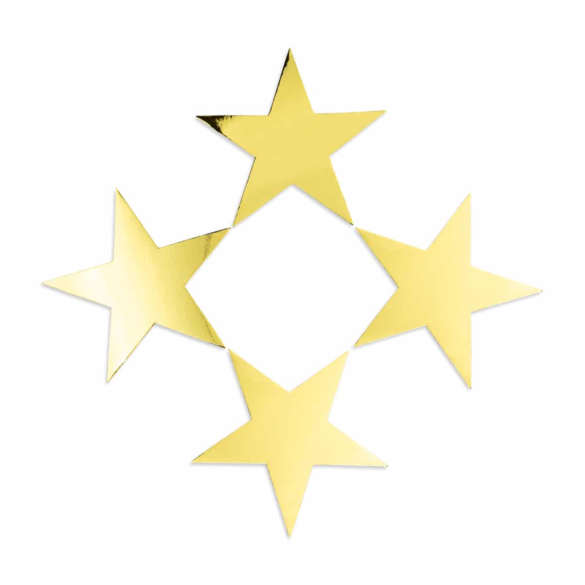 Metallic Gold Star Cut-Outs, 10-Inch, 6-Pack