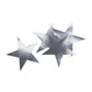 Metallic Silver Star Cut-Outs, 10-Inch, 6-Pack