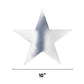 Metallic Silver Star Cut-Outs, 10-Inch, 6-Pack