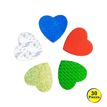 Holographic Hearts - 2-Inch - Assorted - 30 ct.