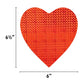 Red Holographic Heart Cut-Outs, 6-Inch, 10 Pcs.