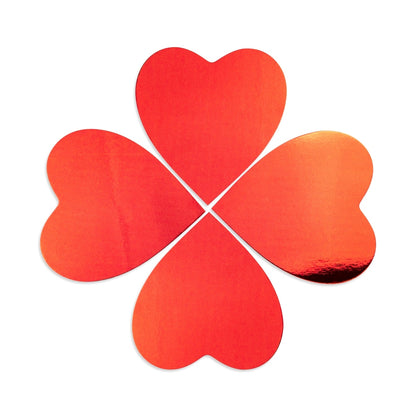 Red Mirror Heart Cut-Outs, 6-Inch, 10 Pcs.