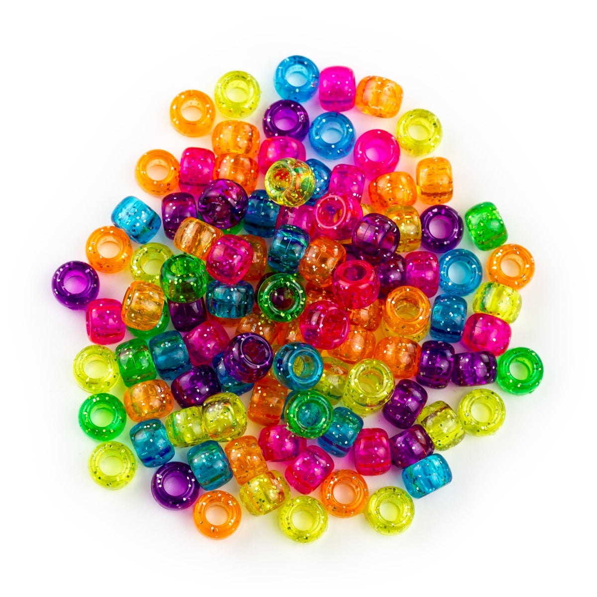 Glitter Jelly Pony Beads