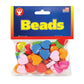 Bright Wooden Heart Beads