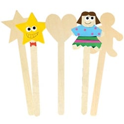 Wood Die Cut Craft Sticks