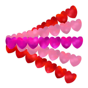 Hearts Sticker Strips – Metallic Red, Pink, Magenta – 5 Strips