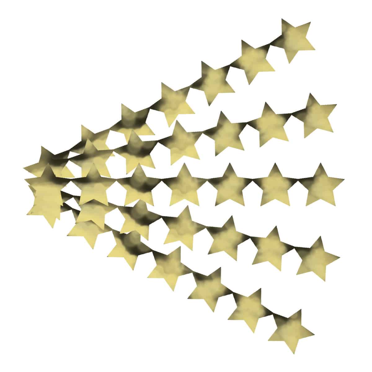 Gold Metallic Star Sticker Strips