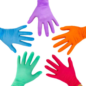 Colored Nitrile (Latex-Free) Craft Gloves