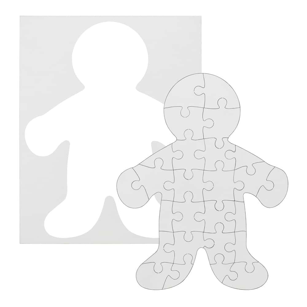 Blank People Shape Puzzles - 8.5" x 10.5"