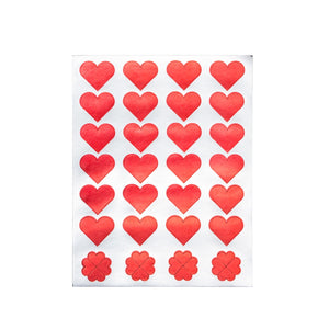 Red Foil Heart Stickers