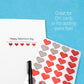 Red Foil Heart Stickers