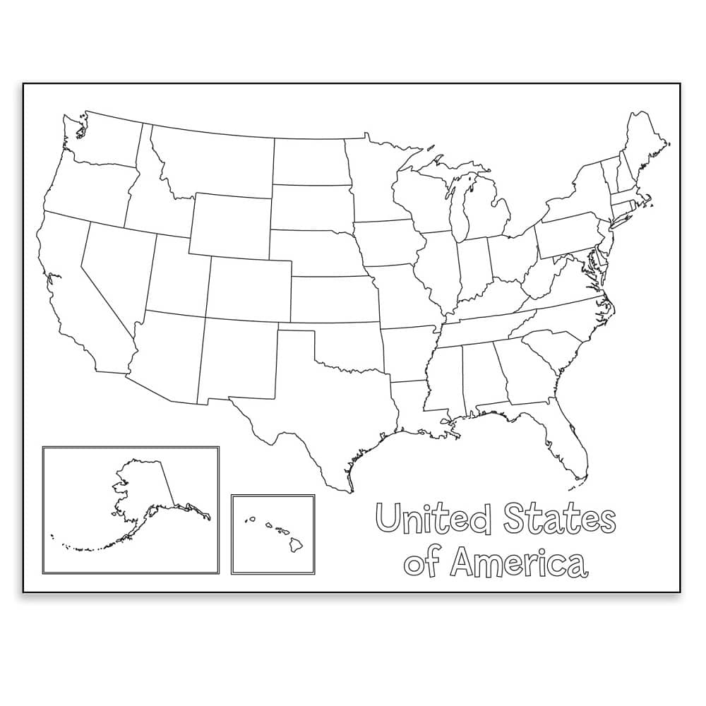 USA Blank Map Posters (24 ct.)