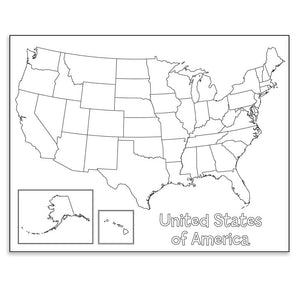 USA Blank Map Posters (24 ct.)