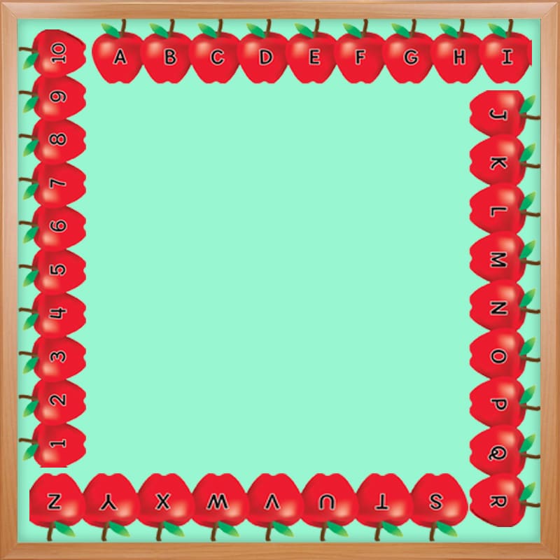 Alphabet Apples Border