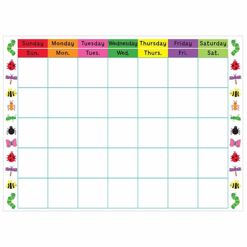 Wall Calendar - Bugs Design - 17-Inch x 22-Inch