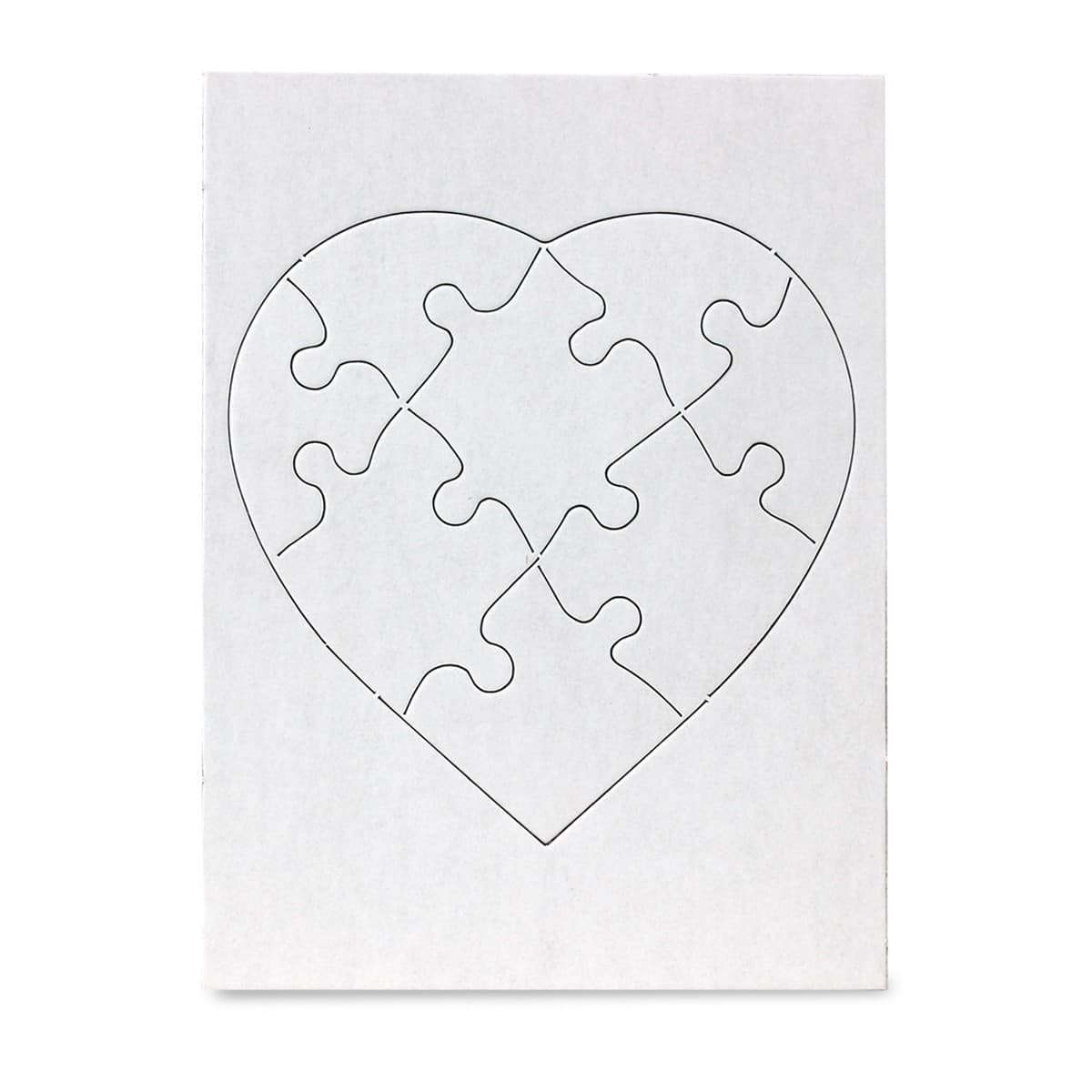 Blank Heart Puzzles (6 x 8-Inch)