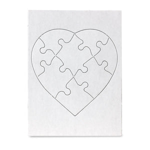 Blank Heart Puzzles (6 x 8-Inch)