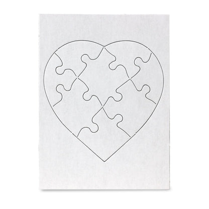 Blank Heart Puzzles (6 x 8-Inch)