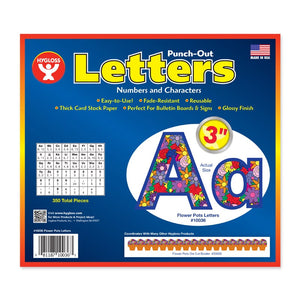 Flower Pots Bulletin Board Letters