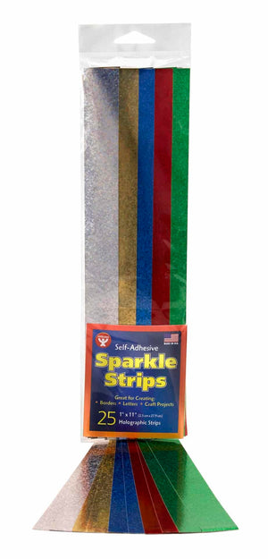 Holographic Sparkle Strips, Self-Adhesive