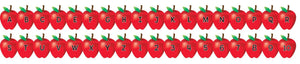 Alphabet Apples Border