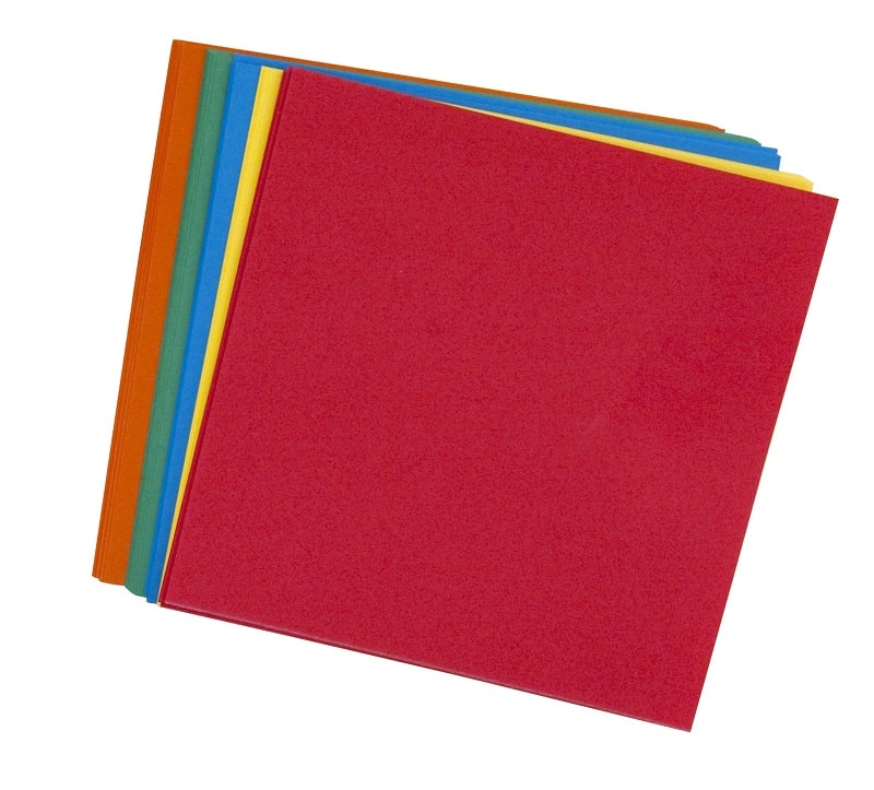 Bright Color Paper Squares - 5" - 50 Pcs