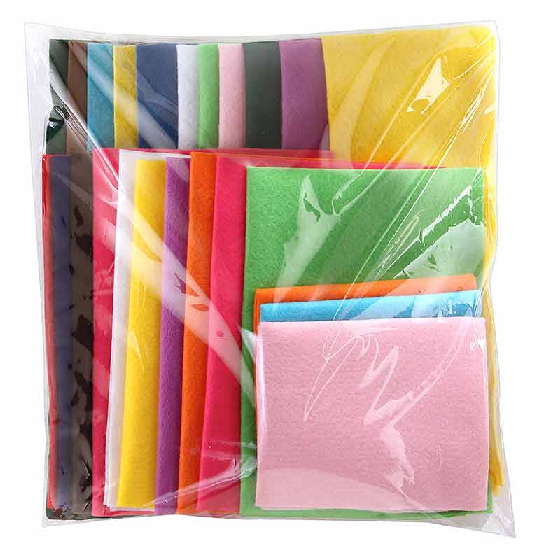 Felt Sheets Remnants, Assorted Colors and Sizes, 1 lb.