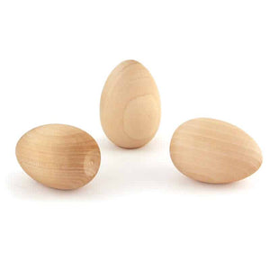 Wood Eggs, 2.5-Inch x 1.75-Inch