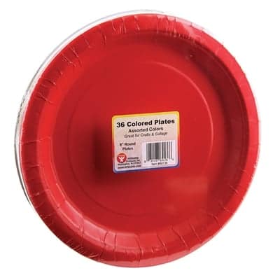 Colorful Paper Plates - 9-Inch - 36 Pcs.